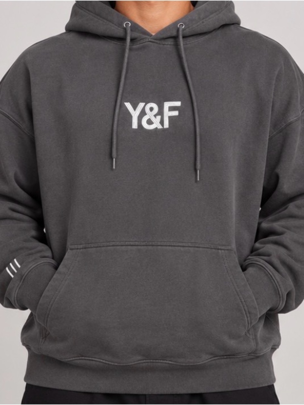 Young & Free Y&F Charcoal Gray Hoodie Sweatshirt Men’s Size L